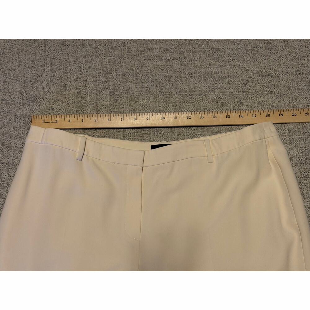 Theory Treeca Admiral Crepe Pants Size 16 Ivory Cream Slim Ankle Trousers - Picture 7 of 11